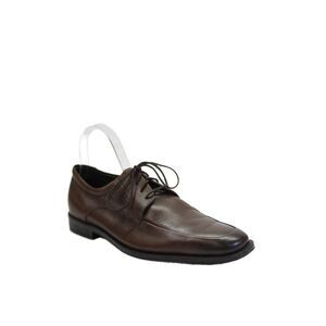 Aston Grey Mens Leather Lace-Up Tied Apron Toe Loafers Brown Size 8